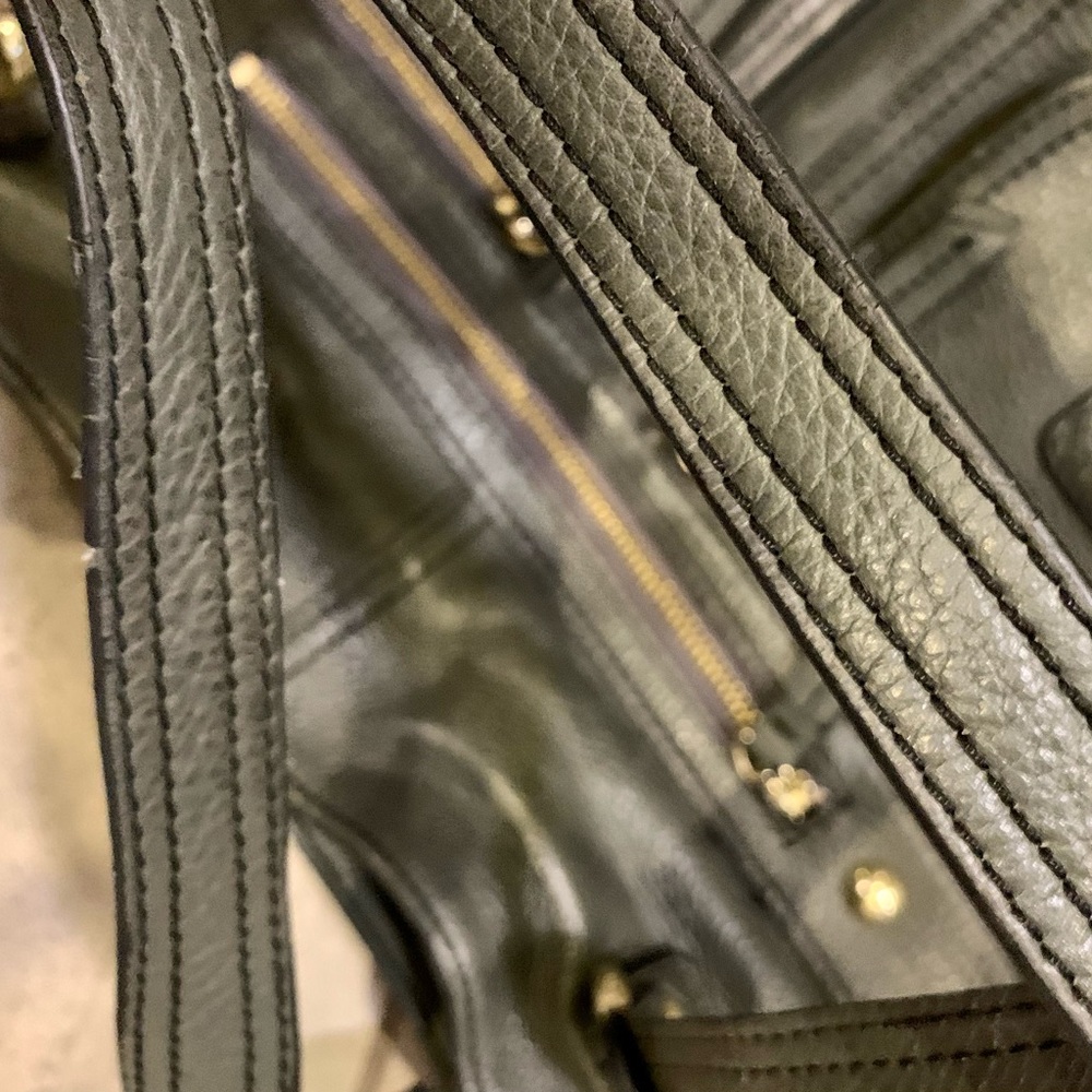 Etienne Aigner Forest Green Work Tote Crossbody - Picture 7 of 10